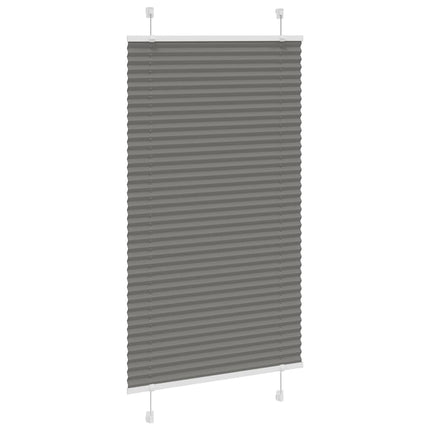 Plisserad persienn antracit 75x100cm tyg bredd 74,4cm polyester