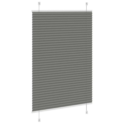 Plisserad persienn antracit 100x100 cm tyg bredd polyester