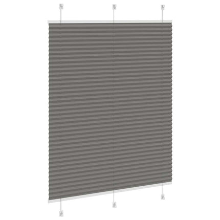 Plisserad persienn antracit 110x100 cm tyg bredd 109,4 cm