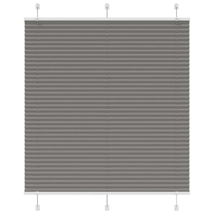 Plisserad persienn antracit 115x100 cm tyg bredd 114,4 cm