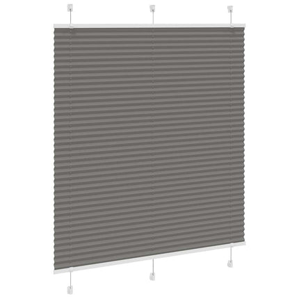 Plisserad persienn antracit 115x100 cm tyg bredd 114,4 cm