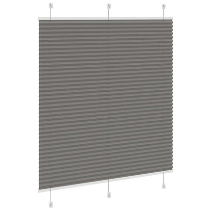 Plisserad persienn antracit 120x100 cm tyg bredd 119,4 cm