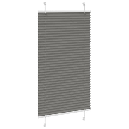 Plisserad persienn antracit 80x150cm tyg bredd 79,4cm polyester