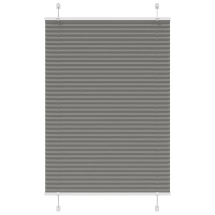 Plisserad persienn antracit 100x150 cm tyg bredd polyester