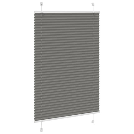 Plisserad persienn antracit 100x150 cm tyg bredd polyester
