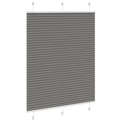 Plisserad persienn antracit 105x150 cm tyg bredd 104,4 cm