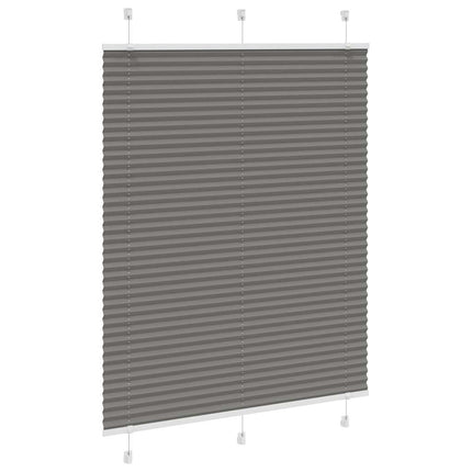Plisserad persienn antracit 110x150 cm tyg bredd 109,4 cm