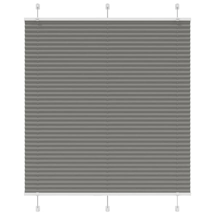 Plisserad persienn antracit 115x150 cm tyg bredd 114,4 cm