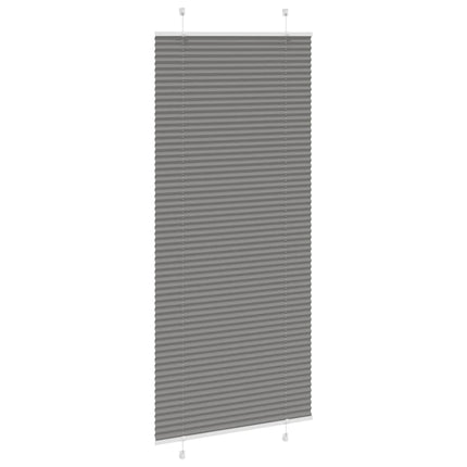 Plisserad persienn antracit 100x200 cm tyg bredd polyester