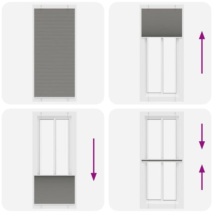 Plisserad persienn antracit 100x200 cm tyg bredd polyester