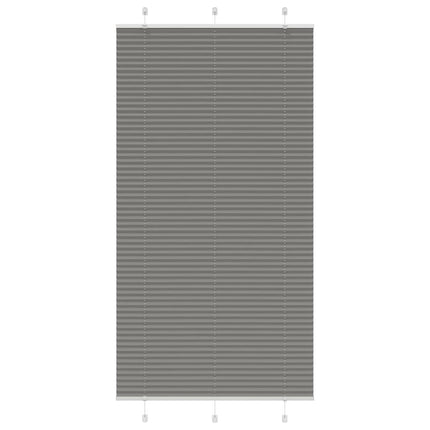 Plisserad persienn antracit 105x200 cm tyg bredd 104,4 cm