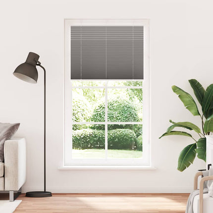 Plisserad persienn antracit 105x200 cm tyg bredd 104,4 cm