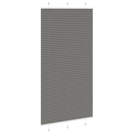 Plisserad persienn antracit 105x200 cm tyg bredd 104,4 cm