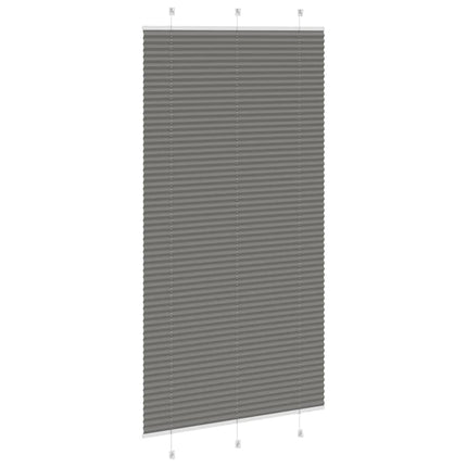 Plisserad persienn antracit 110x200 cm tyg bredd 109,4 cm