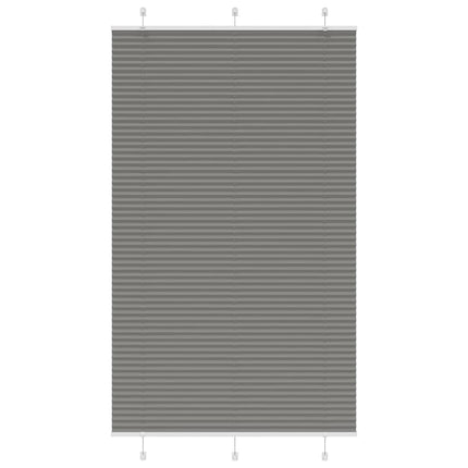 Plisserad persienn antracit 115x200 cm tyg bredd 114,4 cm