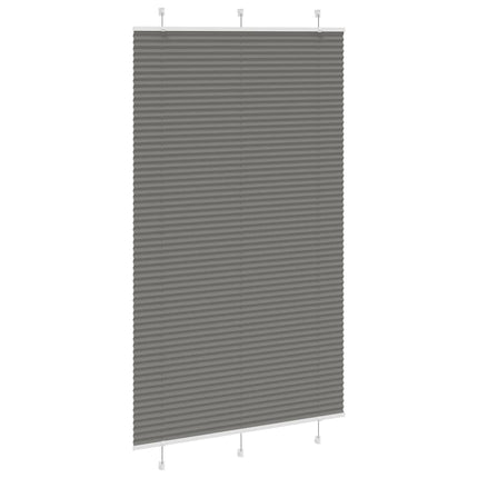 Plisserad persienn antracit 115x200 cm tyg bredd 114,4 cm