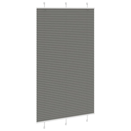 Plisserad persienn antracit 120x200 cm tyg bredd 119,4 cm