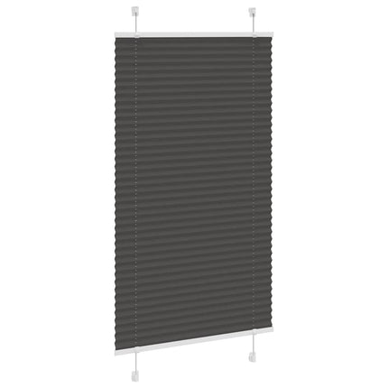 Plisserad persienn svart 80x100 cm tyg bredd 79,4 cm polyester