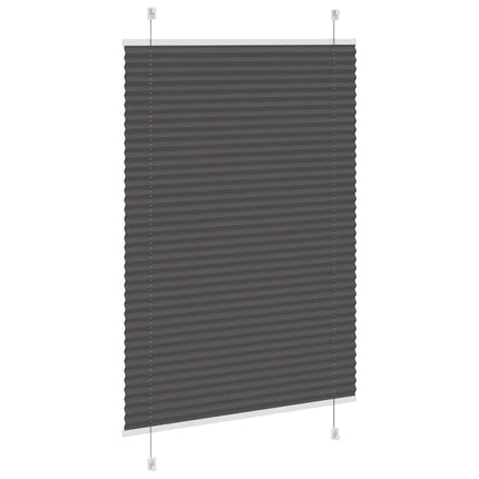 Plisserad persienn svart 85x100 cm tyg bredd 84,4 cm polyester