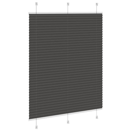 Plisserad persienn svart 105x100 cm tyg bredd 104,4cm polyester