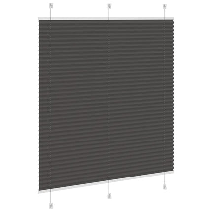 Plisserad persienn svart 120x100 cm tyg bredd 119,4cm polyester