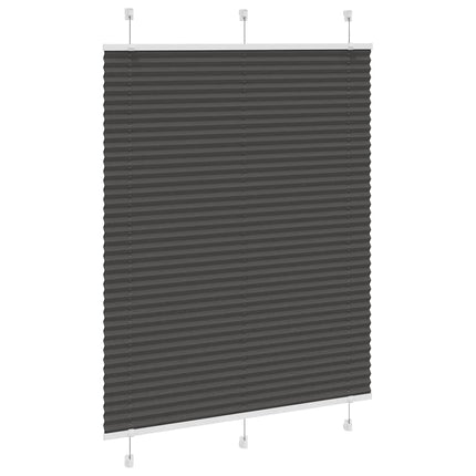Plisserad persienn svart 105x150 cm tyg bredd 104,4cm polyester