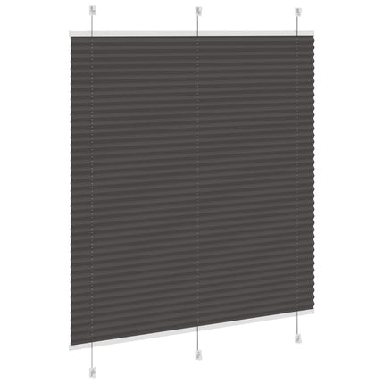 Plisserad persienn svart 120x150 cm tyg bredd 119,4cm polyester