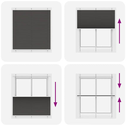 Plisserad persienn svart 120x150 cm tyg bredd 119,4cm polyester