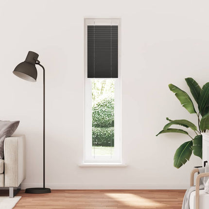 Plisserad persienn svart 45x200cm tyg bredd 44,4cm polyester