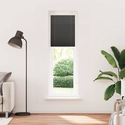 Plisserad persienn svart 60x200cm tyg bredd 59,4cm polyester