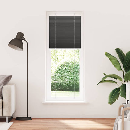 Plisserad persienn svart 70x200 cm tyg bredd 69,4 cm polyester