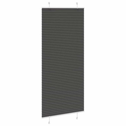 Plisserad persienn svart 85x200 cm tyg bredd 84,4 cm polyester