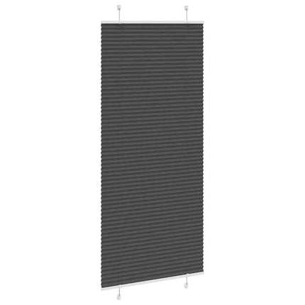 Plisserad persienn svart 85x200 cm tyg bredd 84,4 cm polyester