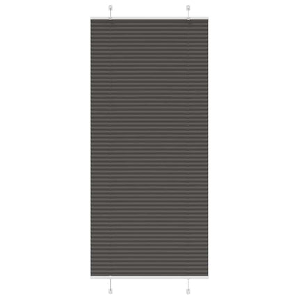Plisserad persienn svart 100x200 cm tyg bredd 99,4 cm polyester