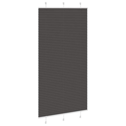 Plisserad persienn svart 105x200 cm tyg bredd 104,4cm polyester