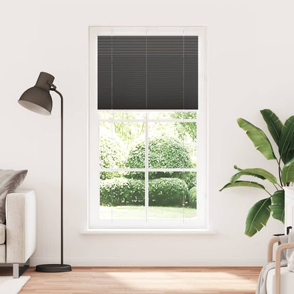 Plisserad persienn svart 110x200 cm tyg bredd 109,4cm polyester