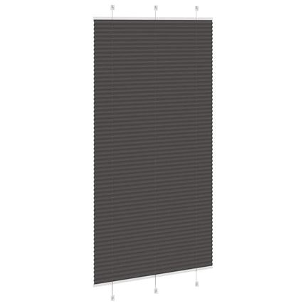 Plisserad persienn svart 110x200 cm tyg bredd 109,4cm polyester