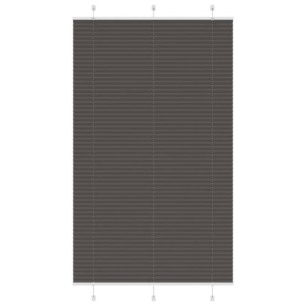 Plisserad persienn svart 115x200 cm tyg bredd 114,4cm polyester