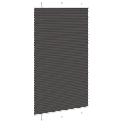 Plisserad persienn svart 115x200 cm tyg bredd 114,4cm polyester