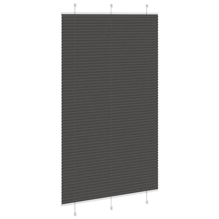 Plisserad persienn svart 120x200 cm tyg bredd 119,4cm polyester