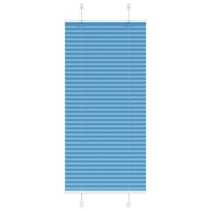 Plisserad persienn blå 65x100cm tyg bredd 64,4cm polyester
