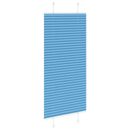Plisserad persienn blå 65x100cm tyg bredd 64,4cm polyester