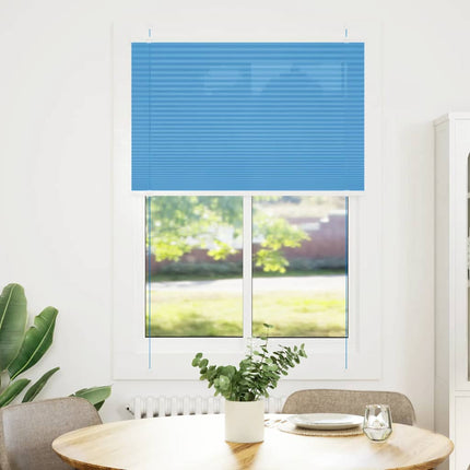 Plisserad persienn blå 85x100 cm tyg bredd 84,4 cm polyester