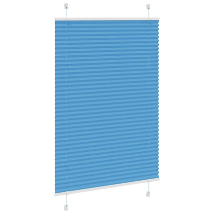 Plisserad persienn blå 85x100 cm tyg bredd 84,4 cm polyester