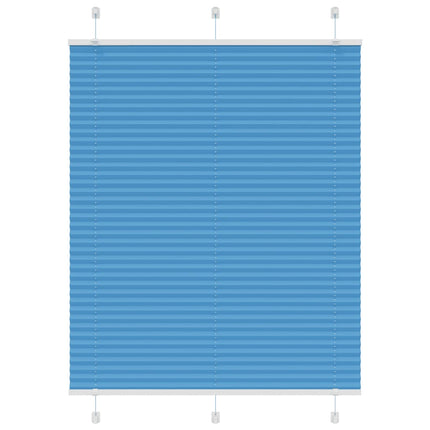 Plisserad persienn blå 105x100 cm tyg bredd 104,4cm polyester