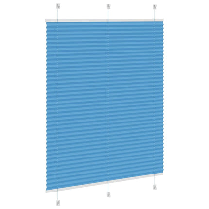 Plisserad persienn blå 105x100 cm tyg bredd 104,4cm polyester