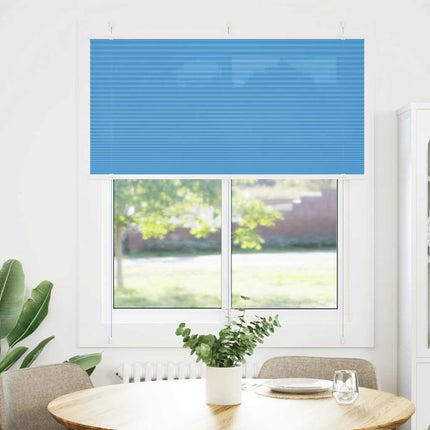 Plisserad persienn blå 120x100 cm tyg bredd 119,4cm polyester