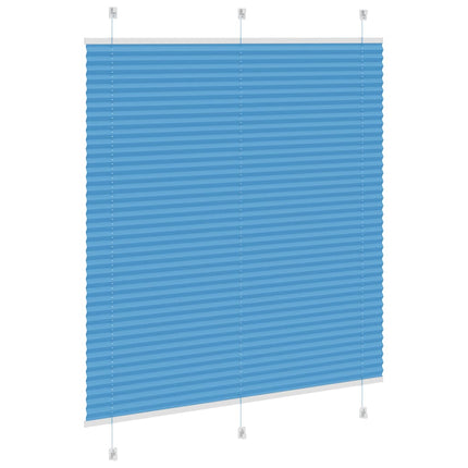 Plisserad persienn blå 120x100 cm tyg bredd 119,4cm polyester