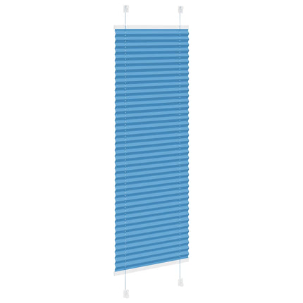 Plisserad persienn blå 45x150cm tyg bredd 44,4cm polyester