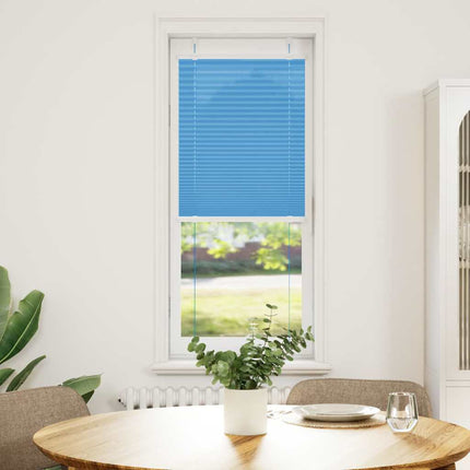 Plisserad persienn blå 50x150cm tyg bredd 49,4cm polyester